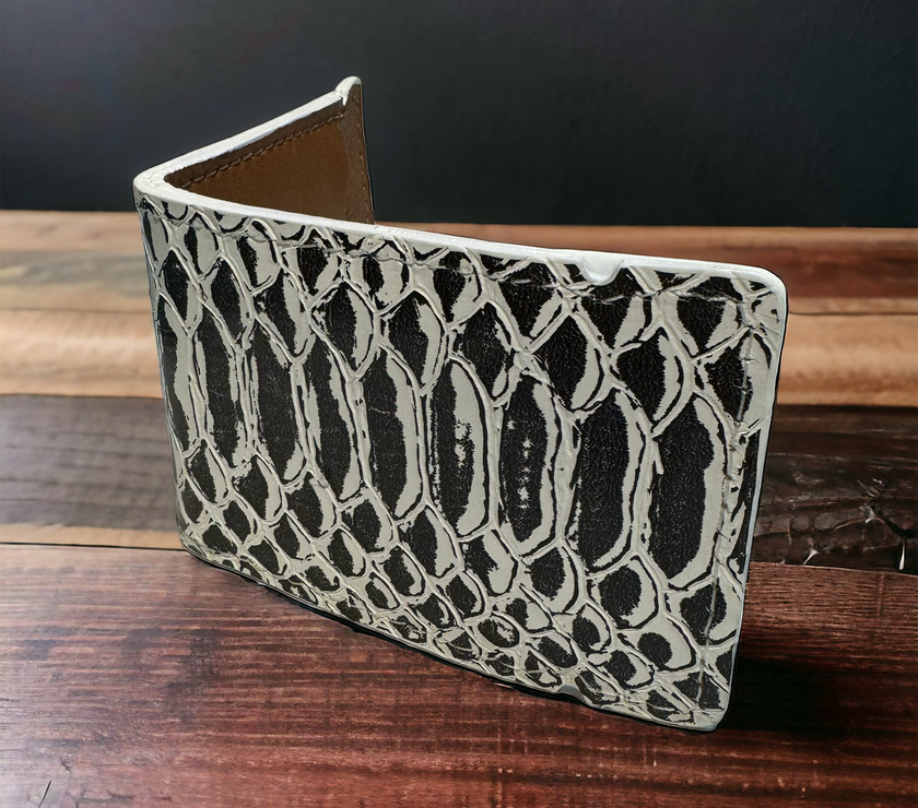 Snake Skin Cash Fold Wallet