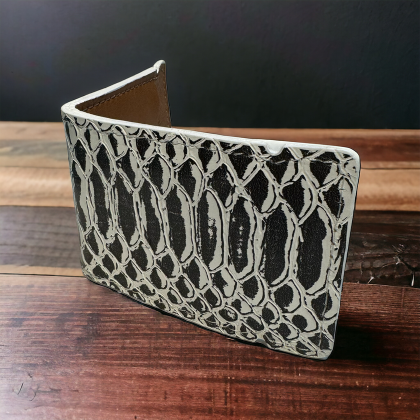 Snake Skin Cash Fold Wallet