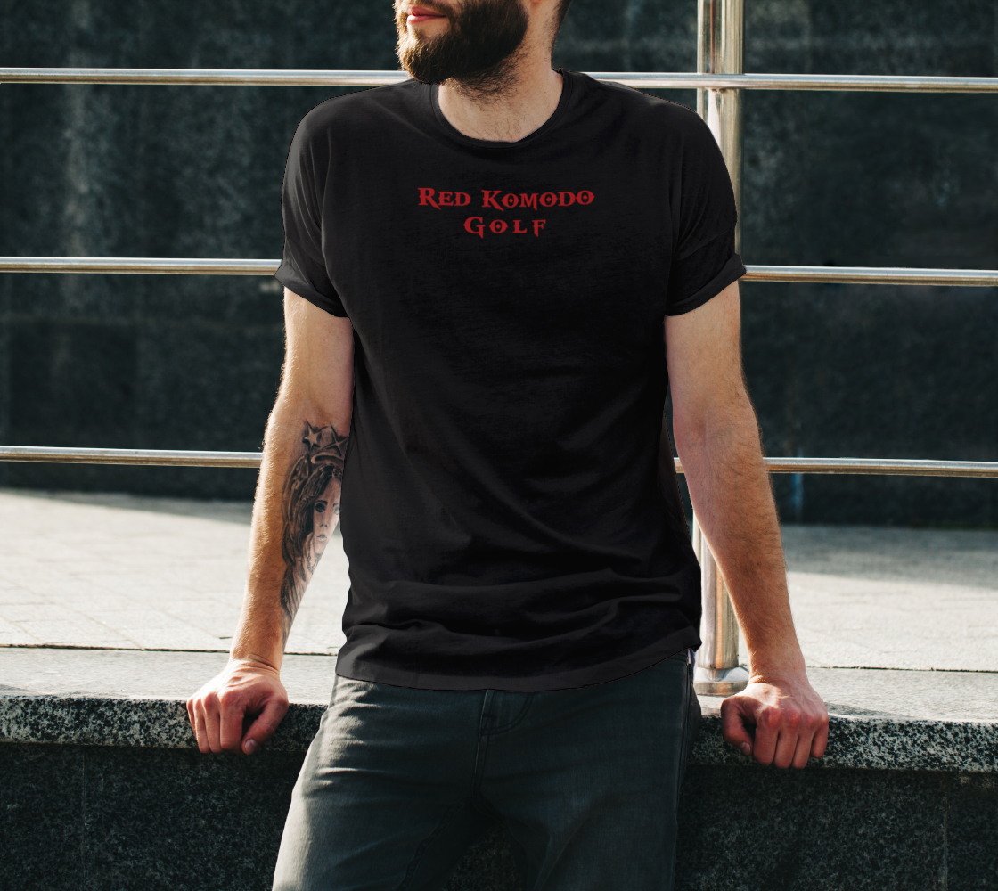 Red Komodo Golf Wordmark Tee