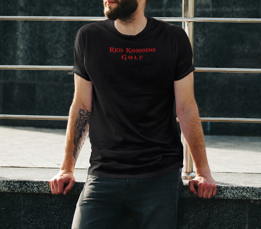 Red Komodo Golf Wordmark Tee