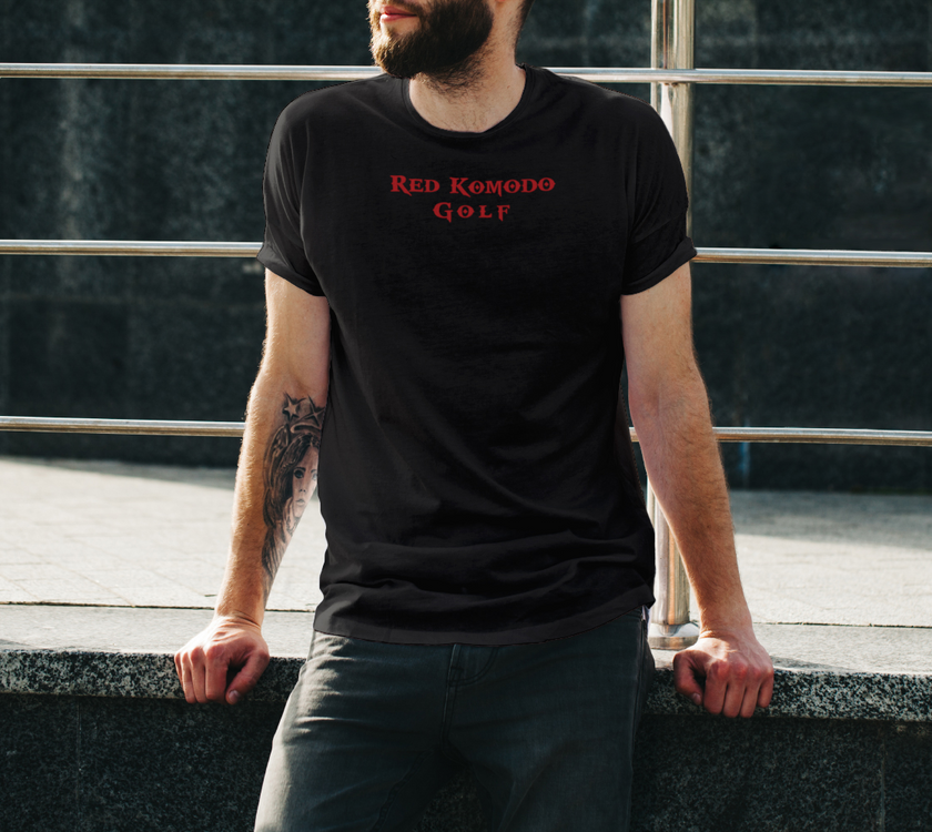 Red Komodo Golf Wordmark Tee
