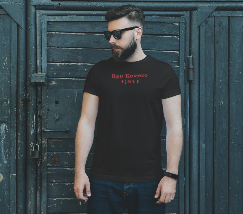 Red Komodo Golf Wordmark Tee