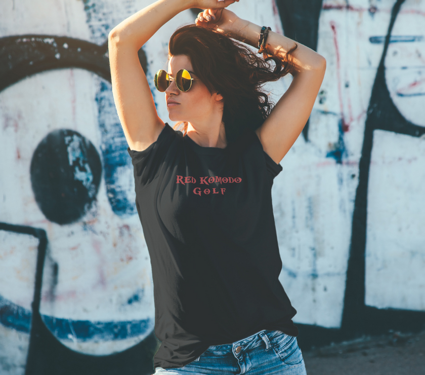 Red Komodo Golf Wordmark Tee