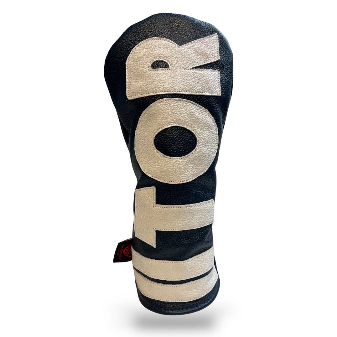 Toronto Blue and White Cover – handmade leather golf headcover by Red Komodo Golf (view 1)